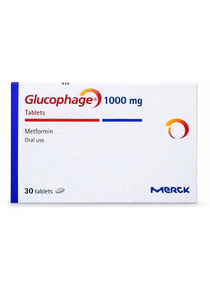 GLUCOPHAGE XR 1000 MG 30 TAB - Image 1